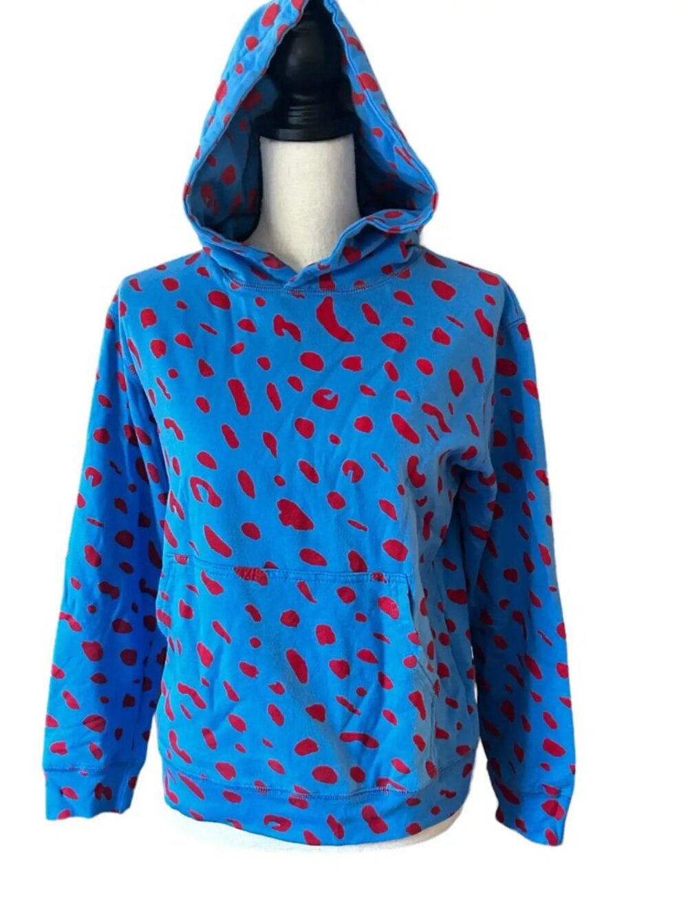 Clare V blue red poppy jaguar hoodie